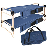 Disc-O-Bed X Large Cam-O-Bunk Benchable Double Cot with Storage Organizers, Navy - 128920