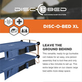 Disc-O-Bed X Large Cam-O-Bunk Benchable Double Cot with Storage Organizers, Navy - 128920