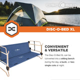 Disc-O-Bed X Large Cam-O-Bunk Benchable Double Cot with Storage Organizers, Navy - 128920