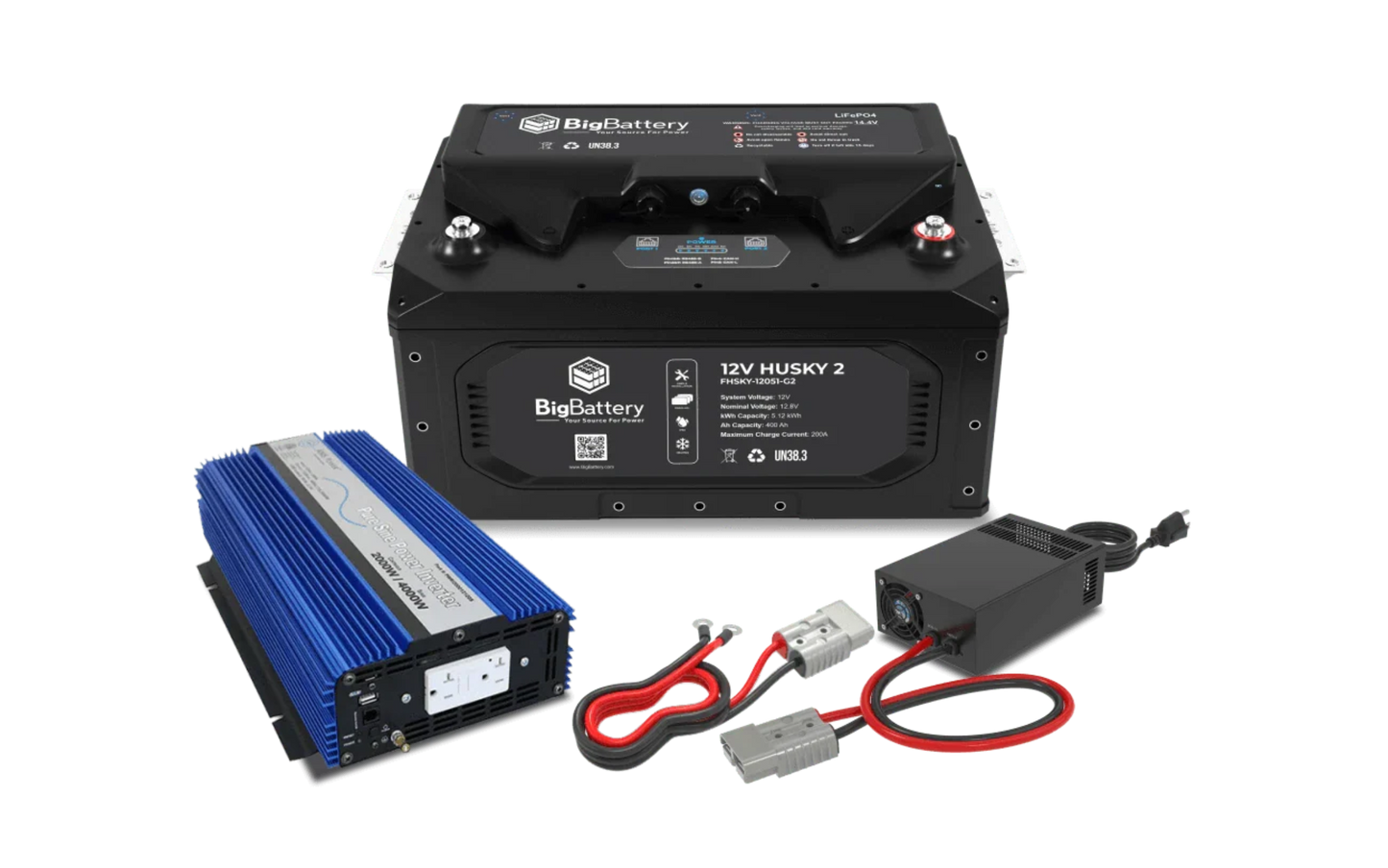 Aims Power 12V 3X HUSKY 2 Power Kit – AIMS Inverter Charger (2000W | 15.36kWh)