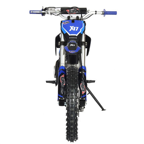 X-PRO X17 125cc Dirt Bike with Automatic Transmission, Electric Start, Big 17"/14" Tires - DB-K021-Blue