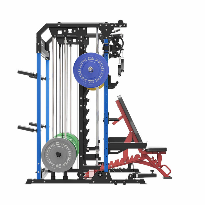 MAJOR FITNESS All-In-One Home Gym Smith Machine Package Spirit B52 - B52BL-PLT01BL-OWPNT230