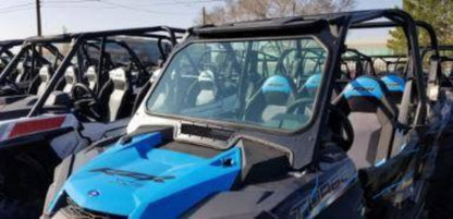 Moto Armor Polaris RZR XP 1000, Turbo Full Glass Windshield (2019+) - MA-RZ19-WS-GLS-BLK-C-Y