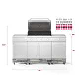 Tytus Fresno 5-Burner LP/NG Convertible Grill in Stainless Steel + Shadow Stone - TDT-021-0702