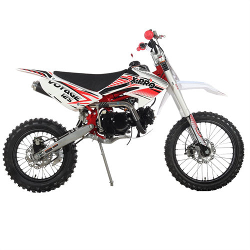 X-PRO Voyage 125 Dirt Bike with 4-Speed Manual Transmission, Kick Start, Big 17"/14" Tires - DB-H13-Black