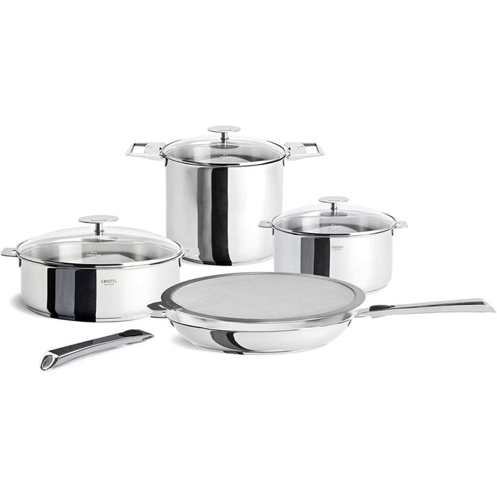 Cristel Casteline Stainless-Steel 12 Piece Cookware Set - STQMP12KPC