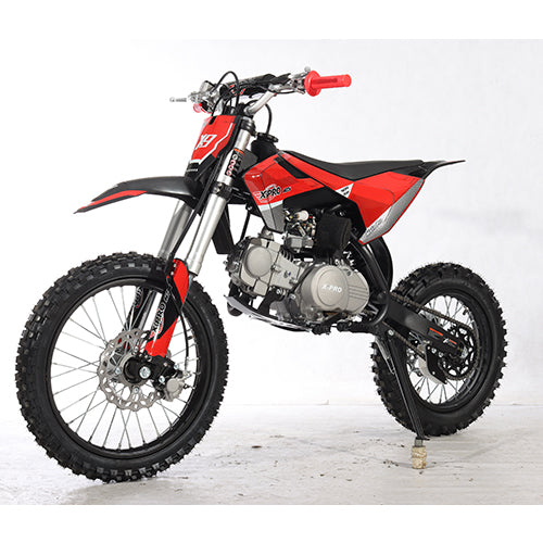 X-PRO X9 125cc Dirt Bike with 4-Speed Manual Transmission, Kick Start, Big 17"/14" Tires! Zongshen Brand Engine - DB-K001-Red2