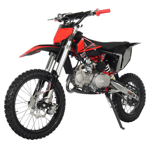 X-PRO Sail 125 125cc Dirt Bike with 4-speed Manual Transmission! Kick Start, Big 17"/14" Tires! Zongshen Brand Engine - DB-K022-Black