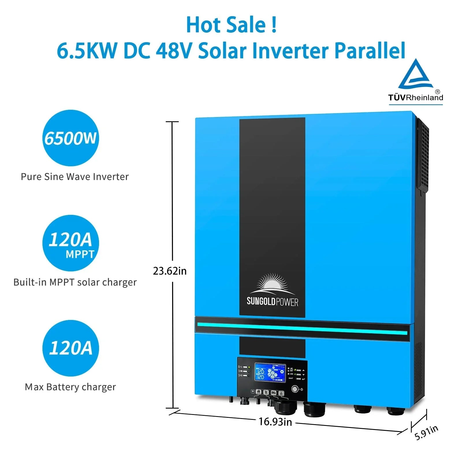 13000W 48V Solar Charge Inverter Split Phase + Wifi Monitor 2 Units Parallel UL1741 Standard - SP6548*2