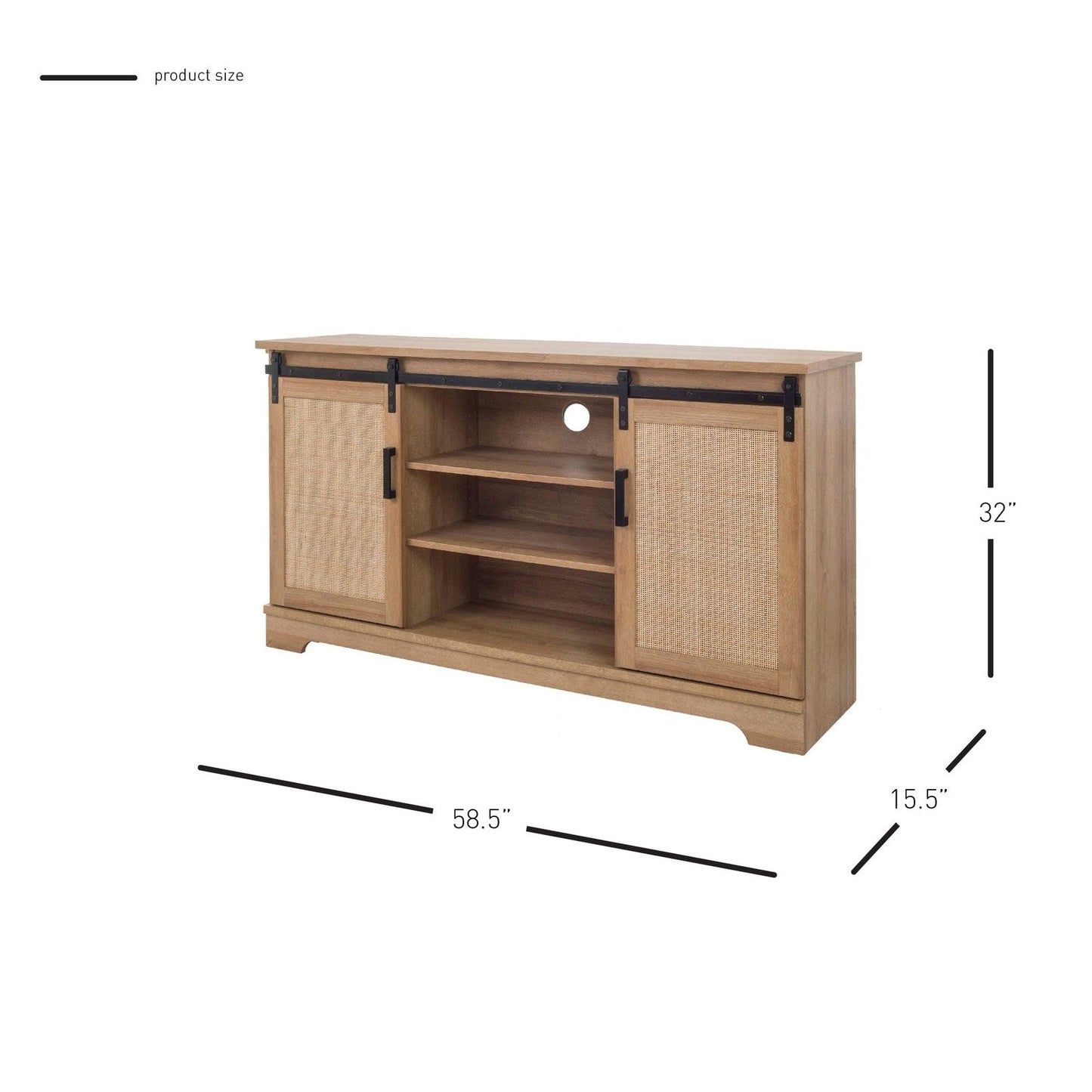 New Pacific Direct Newman KD 58.5" Rattan TV Stand -  1340014