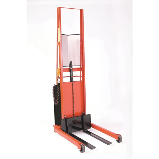 Wesco Industrial Products 1,000 lb. Power Lift Straddle Fork Stacker with 30" Forks and 56" Lift Height 261031