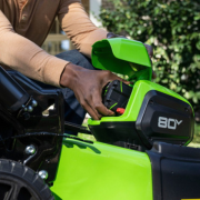 Greenworks RENEWED 80V 21" Cordless Battery Brushless Self-Propelled Mower 3pc Combo Kit w/ 4.0Ah Battery & 4A Charger - 1345202-OB