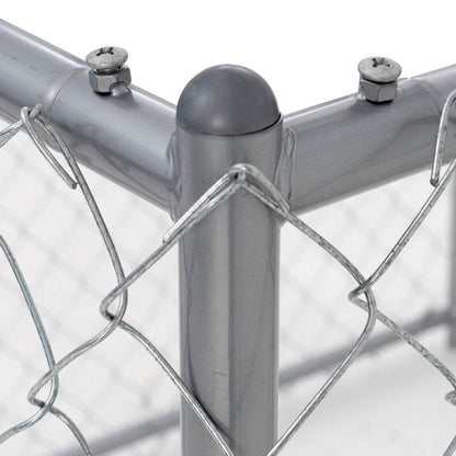 Lucky Dog 10 x 5 x 6" Heavy Duty Outdoor Chain Link Dog House Kennel (2 Pack) - 134663
