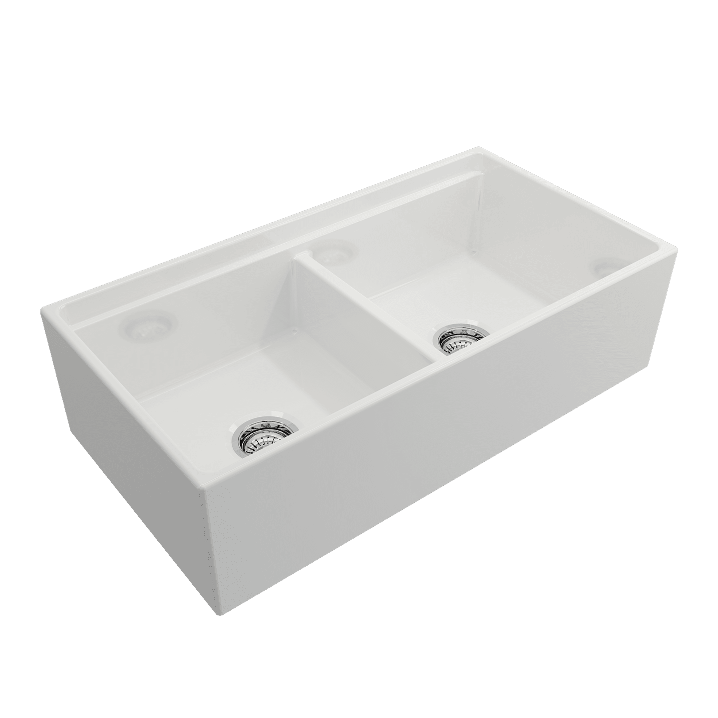 Bocchi Contempo Apron Front Fireclay 36" Double Bowl Kitchen Sink. Available in 9 Colors! - 1350-014-0120