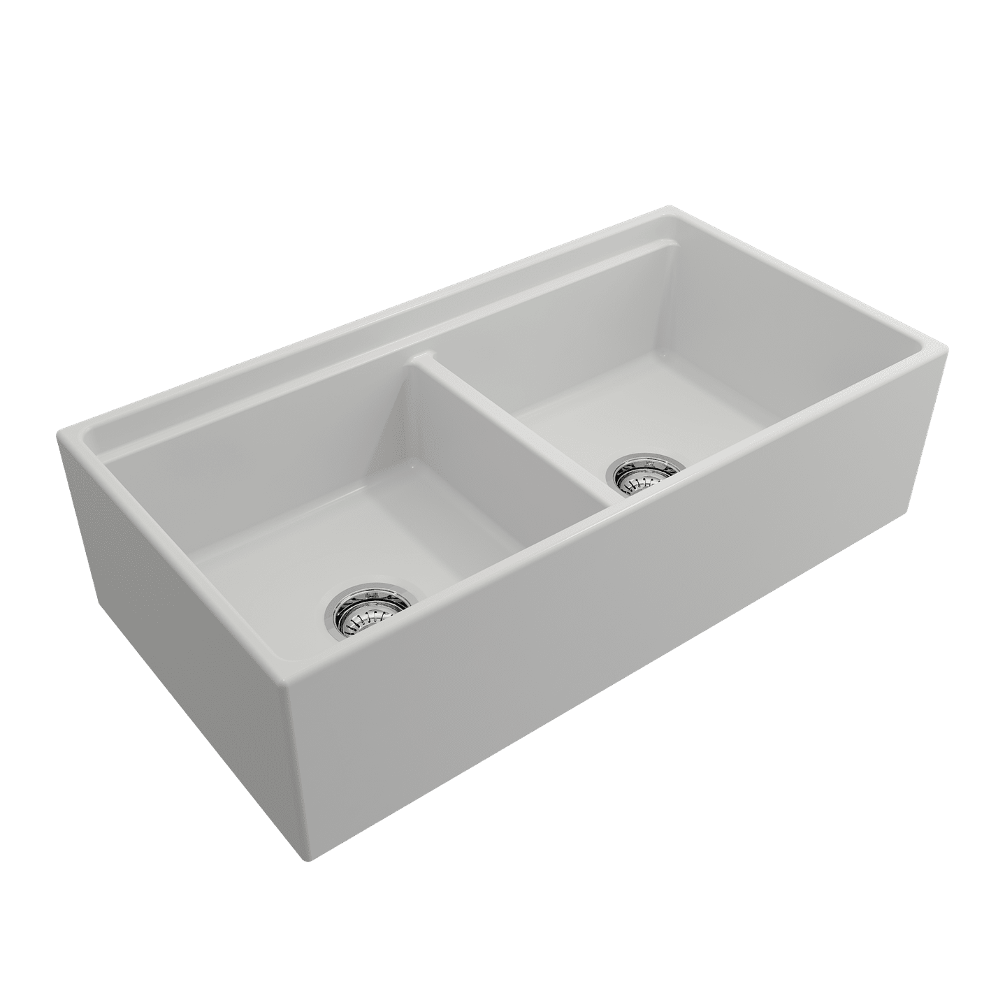 Bocchi Contempo Apron Front Fireclay 36" Double Bowl Kitchen Sink. Available in 9 Colors! - 1350-014-0120