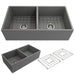 Bocchi Contempo Apron Front Fireclay 36" Double Bowl Kitchen Sink. Available in 9 Colors! - 1350-014-0120