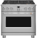 CAFE Café(TM) 36" Smart All-Gas Commercial-Style Range with 6 Burners (Natural Gas) - CGY366P2TS1-KT