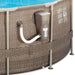 Summer Waves 14' x 48" Round Frame Above Ground Swimming Pool with Ladder & Pump - 137374