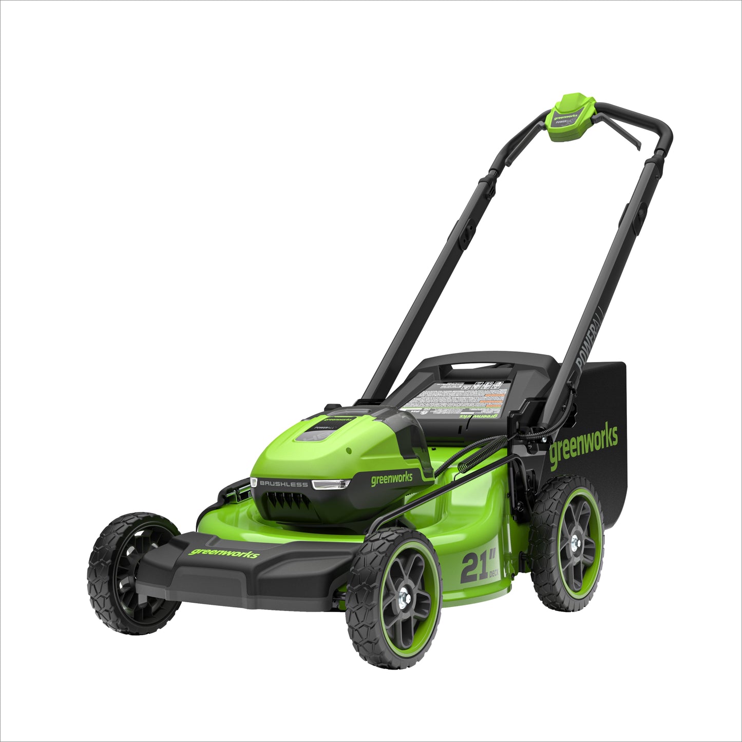 RENEWED 48V (24V x 2) 21" Cordless Battery Push Mower 3PC Combo Kit w/ (4) 4.0Ah High Power Batteries & (2) Dual Port Chargers
