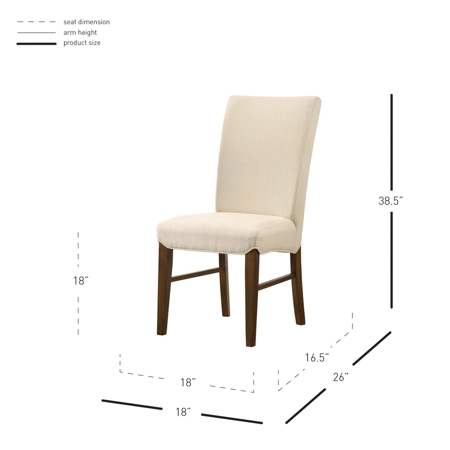 New Pacific Direct Levi Fabric Chair, (Set of 2) -  1390001-556