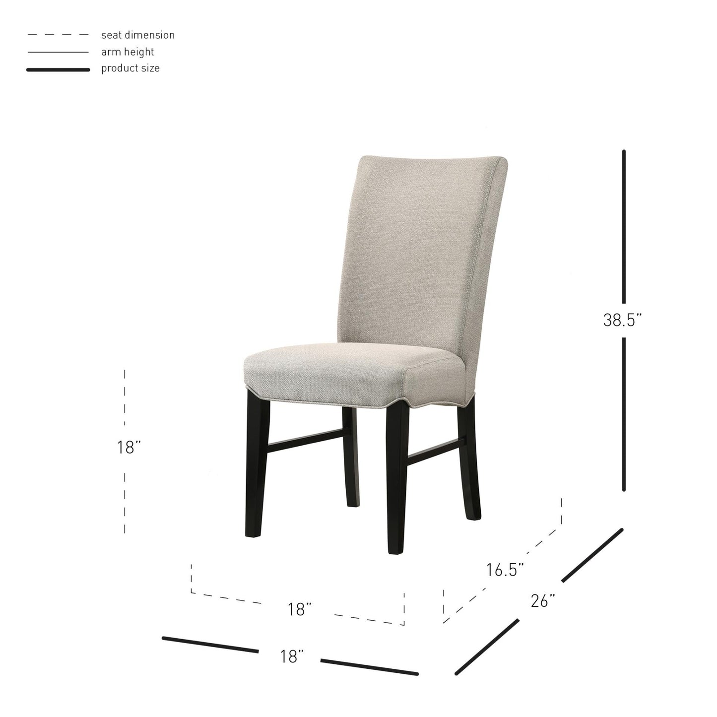 New Pacific Direct Levi Fabric Chair, (Set of 2) -  1390002-557