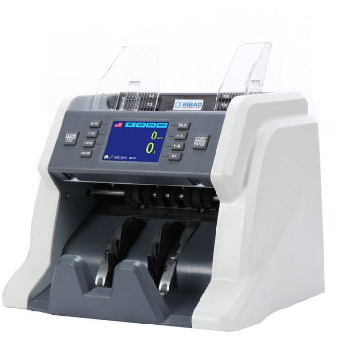 Ribao Mixed Denomination Professional Bill Value Counter CIS/UV/MG/IR Counterfeit Detection - BC-40