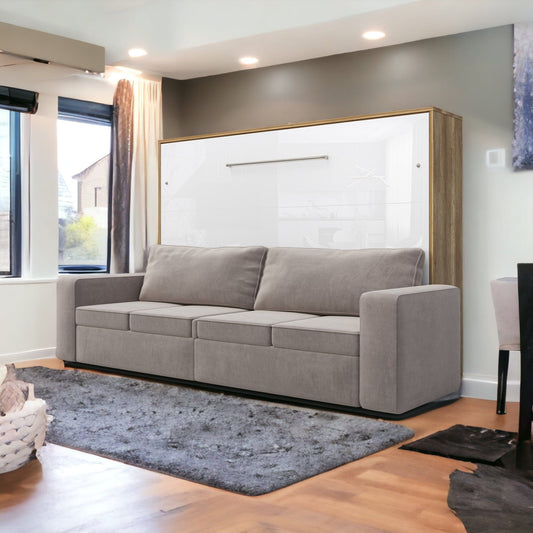 Maxima House Horizontal Murphy bed INVENTO with a Sofa, European Queen - IN015OW-B