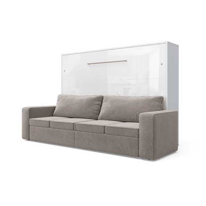 Maxima House Horizontal Murphy bed INVENTO with a Sofa, European FULL XL - IN004W-G - Backyard Provider