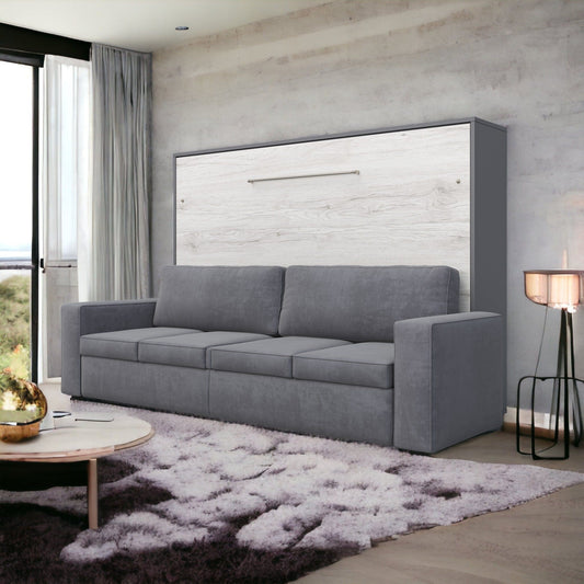 Maxima House Horizontal Murphy bed INVENTO with a Sofa, European FULL XL - IN004GW-G - Backyard Provider