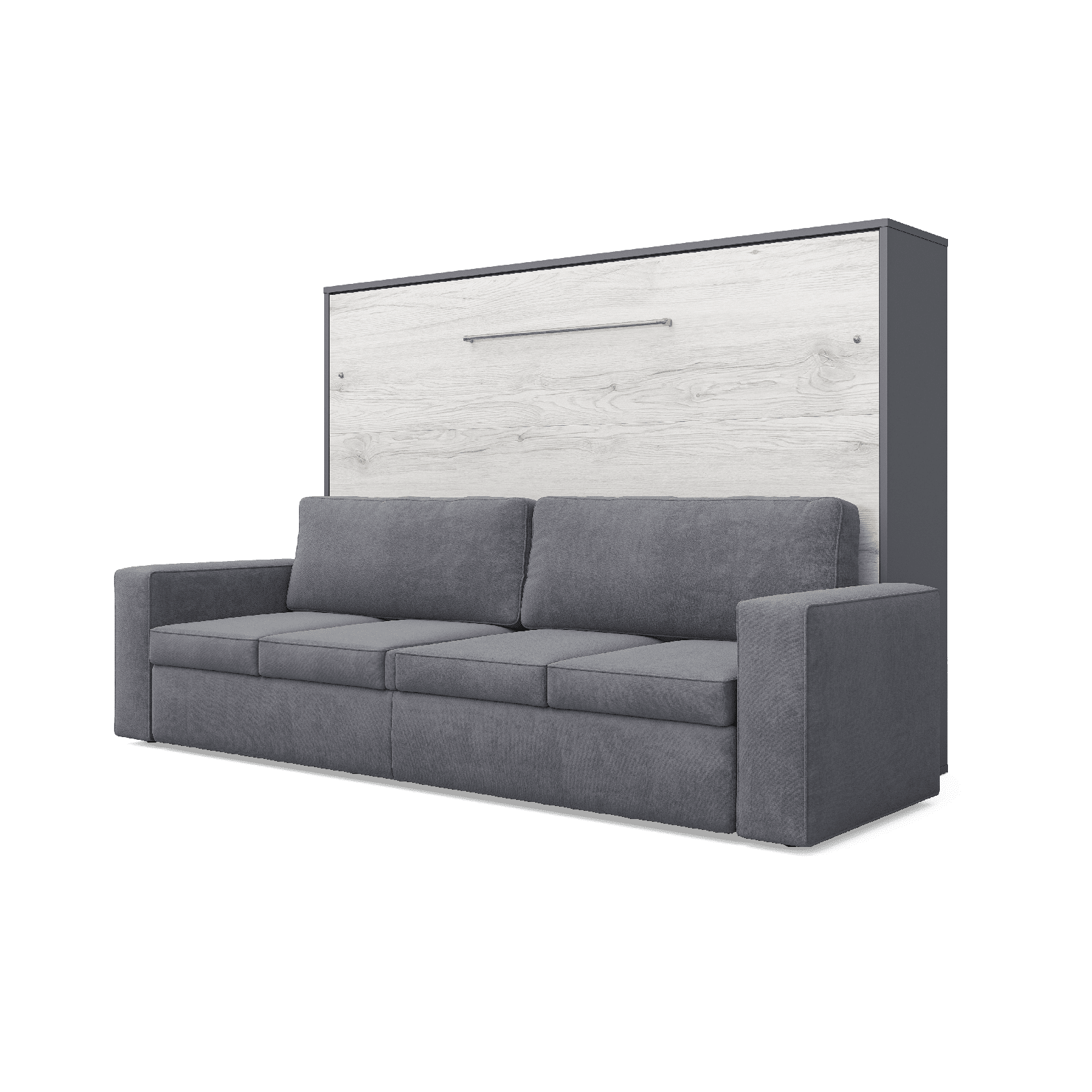 Maxima House Horizontal Murphy bed INVENTO with a Sofa, European FULL XL - IN004GW-G - Backyard Provider