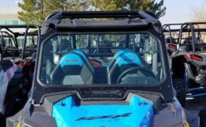 Moto Armor Polaris RZR XP 1000, Turbo Full Glass Windshield (2019+) - MA-RZ19-WS-GLS-BLK-C-Y