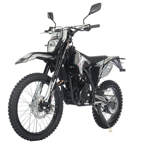 X-PRO Titan 250 DLX 250cc Dirt Bike with All Lights and 5-Speed Manual Transmission, Electric/Kick Start! Big 21"/18" Wheels! Zongshen Brand Engine! - DB-K019