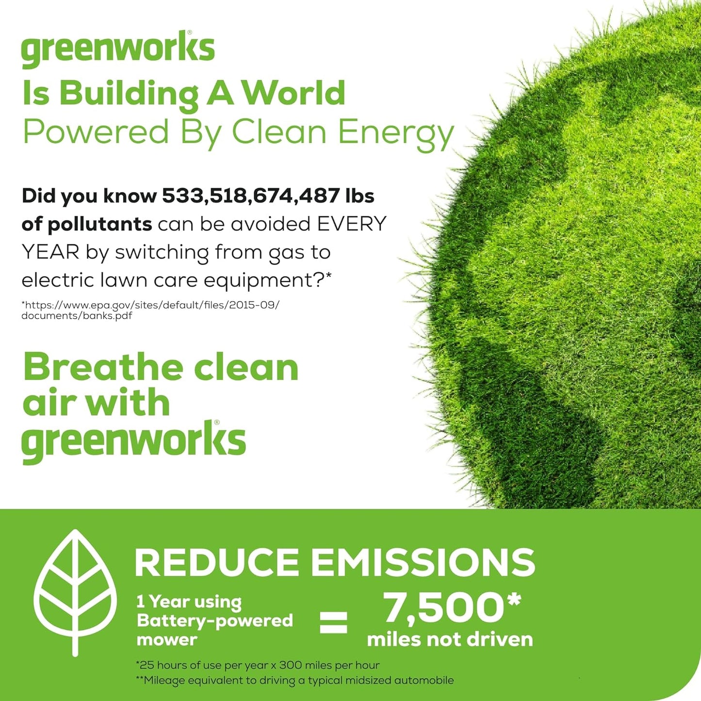 Greenworks 80V 21" Cordless Battery 4-in-1 Self-Propelled Lawn Mower w/ 8.0Ah Battery & 6A Charger - 2552102
