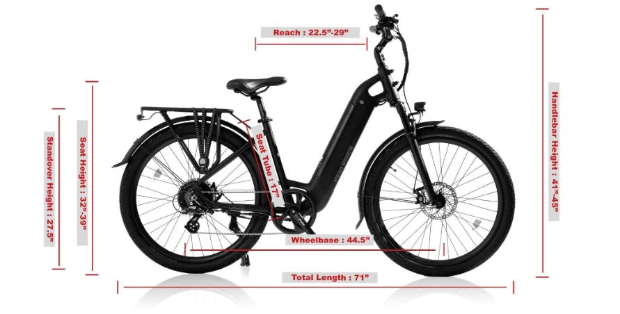 Samson Revi Bikes Oasis E-Bike Lithium Ion 48V 15AH 750W 55 Mile Range 25 MPH New - OASIS-VANILLA