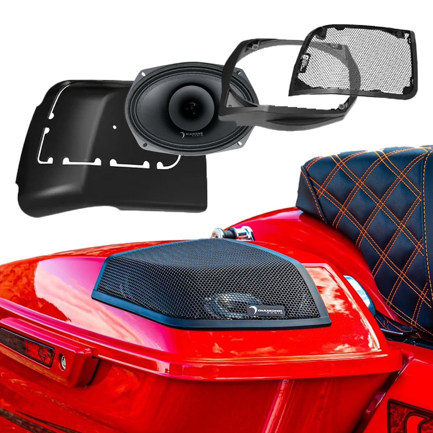 Diamond Audio 2014-2023 Harley Davidson Cut In Lid Kit with HXM69F4 (4Ω) Speakers -  MSHXM694LK