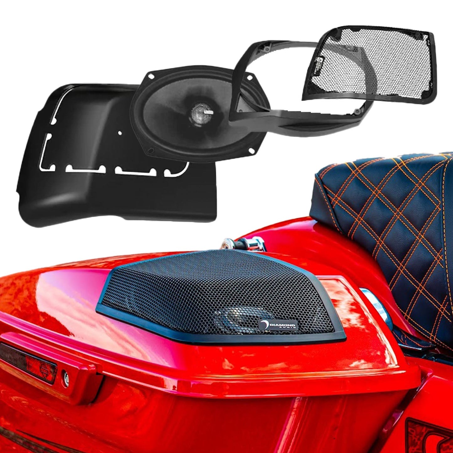 Diamond Audio 2014-2023 Harley Davidson Cut In Lid Kit with MS69CX (4Ω) Speaker - MSMS694LK