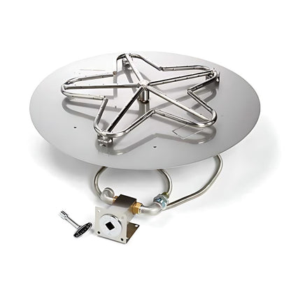 14″ Match Lit Fire Pit Kit with Penta Burner - PENTA14MLFPK-FLEX-NG