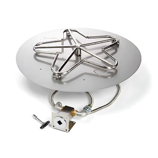 14″ Match Lit Fire Pit Kit with Penta Burner - PENTA14MLFPK-FLEX-NG