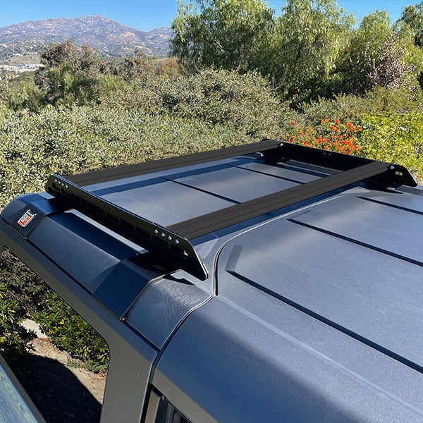 BadAss Tents Ford 2021-22 NEW Bronco - 4 Door Short Roof Rack w/ Black Cross Bars-V2 - 1401-0403