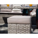 145.08 X 31.98 X 32.37 Gray 6-Piece Wide Outdoor Sectional Set with Cushions and Ottomans - 372329