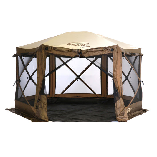 CLAM Quick Set Pavilion Camper 12.5 x 12.5 Foot Outdoor Gazebo Canopy Shelter - 145180