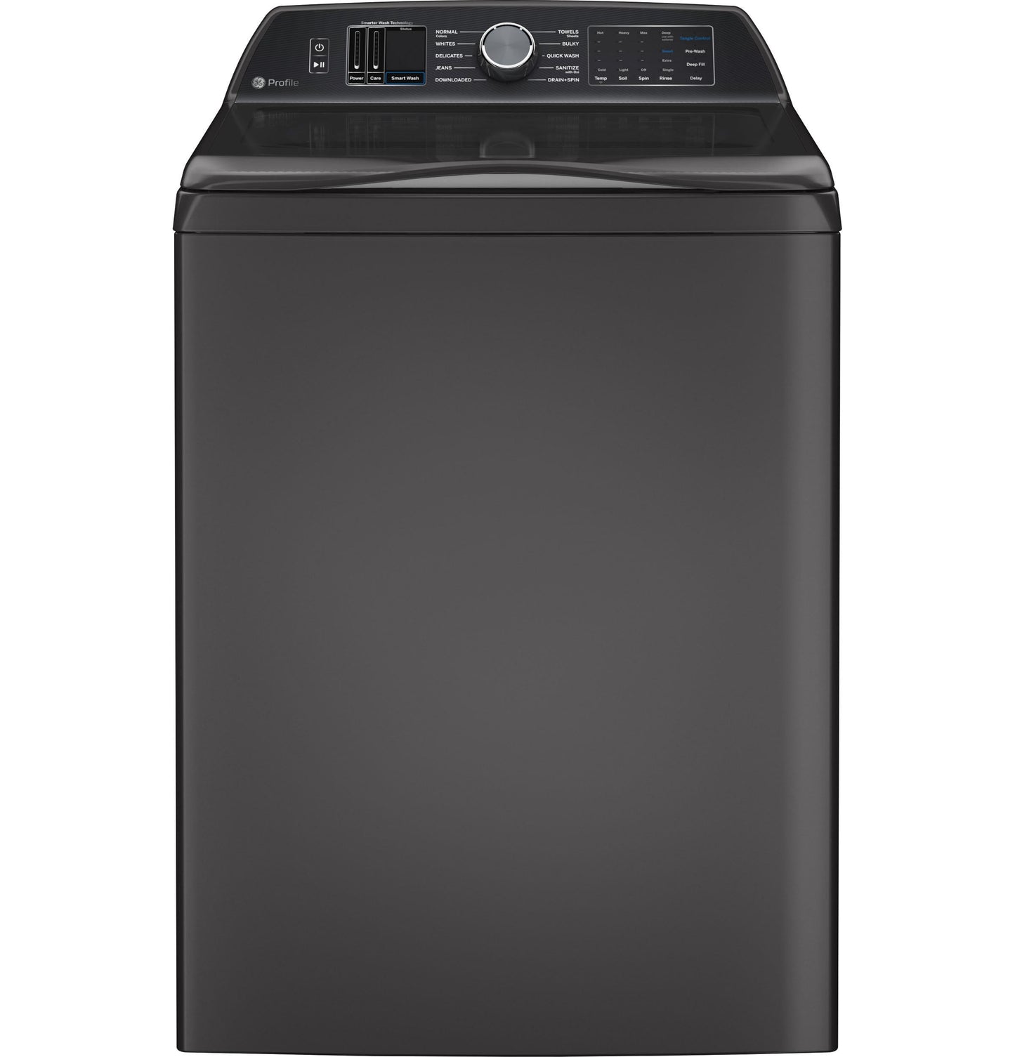 GE APPLIANCES PTW700BPTDG GE Profile 5.4 cu. ft. Capacity Washer with Smarter Wash Technology and FlexDispense - PTW700BPTDG