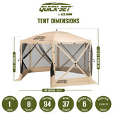 CLAM Quick Set Escape Portable Canopy Shelter and 6 Pack of Wind and Sun Panels - 149090