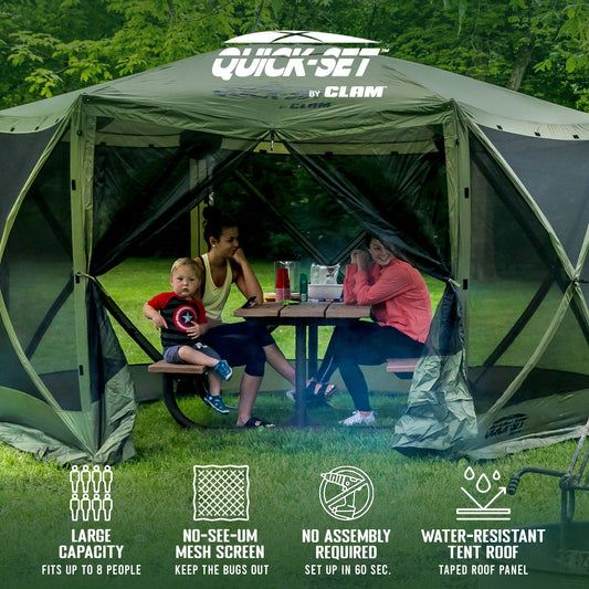 CLAM Quick Set Escape Portable Canopy Shelter with Wind and Sun Panels (4 pack) - 149118