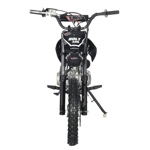 X-PRO Bolt 125cc Dirt Bike with Automatic Transmission, Electric Start, Big 14"/12" Tires - DB-K028-Black