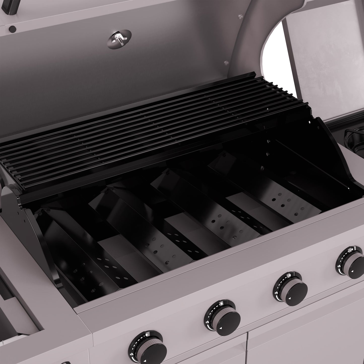 TYTUS Fresno 5-Burner LP/NG Convertible Grill in Gunmetal + Carbon Wood - TDT-021-0105