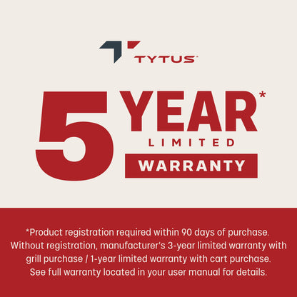 TYTUS Emberwood Gas Griddle with Grill and Prep Cart - TDT-CRT-GGRD