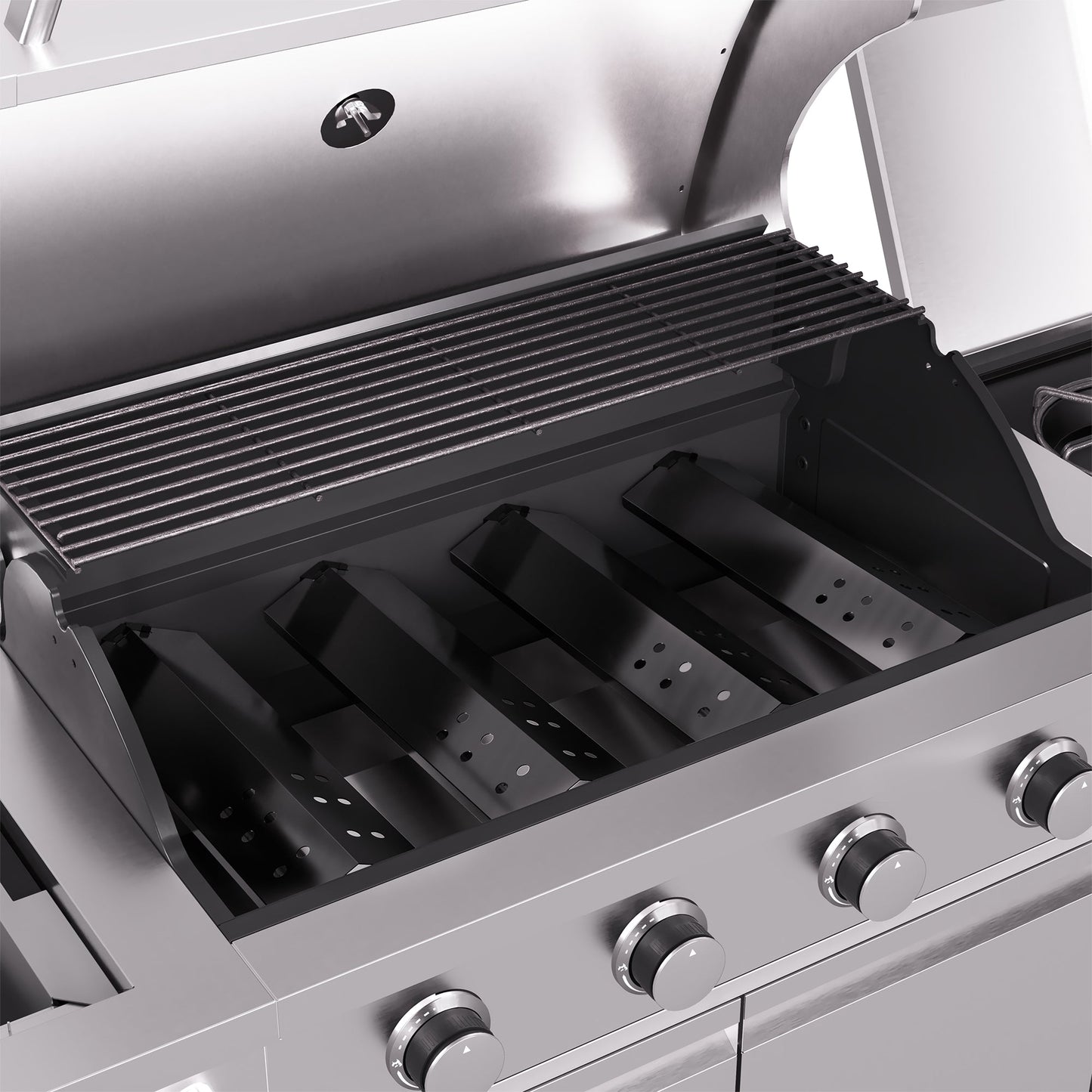 TYTUS Fresno 5-Burner LP/NG Convertible Grill in Stainless Steel + Ash Stone - TDT-021-0704