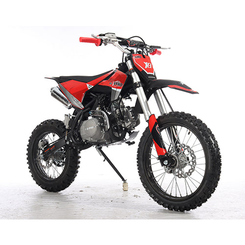 X-PRO X9 125cc Dirt Bike with 4-Speed Manual Transmission, Kick Start, Big 17"/14" Tires! Zongshen Brand Engine - DB-K001-Red2