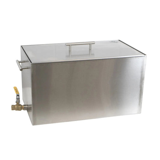 DS 15 quart Stove Top Water Bath Canner (2022 STYLE), Large Stock Pot /With Drain Valve - Not Polished - 3302-DS15V-1